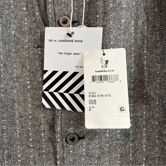 Sandrine Rose Gray Empire Wool Blend Button Front
Jacket NWT - Picture 4 of 6